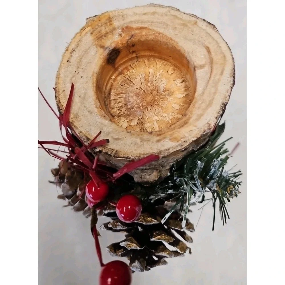 Homemade Tree With Two Candle Holders